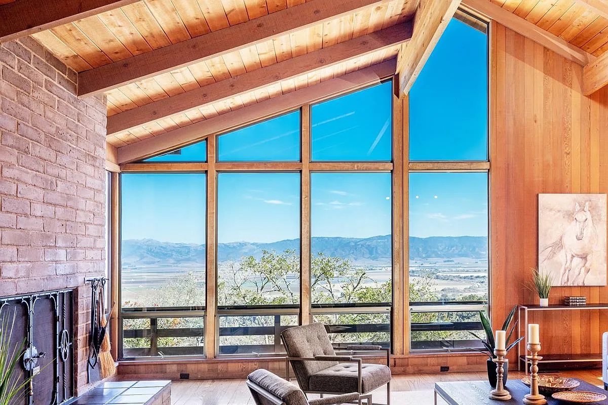 The Salinas Valley through the living-room windows